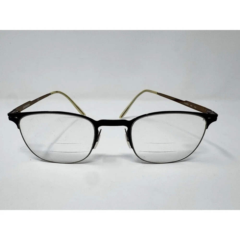 Carrera CA6660 VBJ Black Gold Eyeglass Frames 48-22-145 Authentic